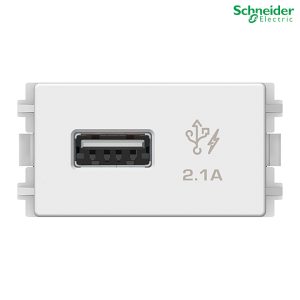 8431USB_WE Ổ cắm USB 2.1A đơn Zencelo A Schneider