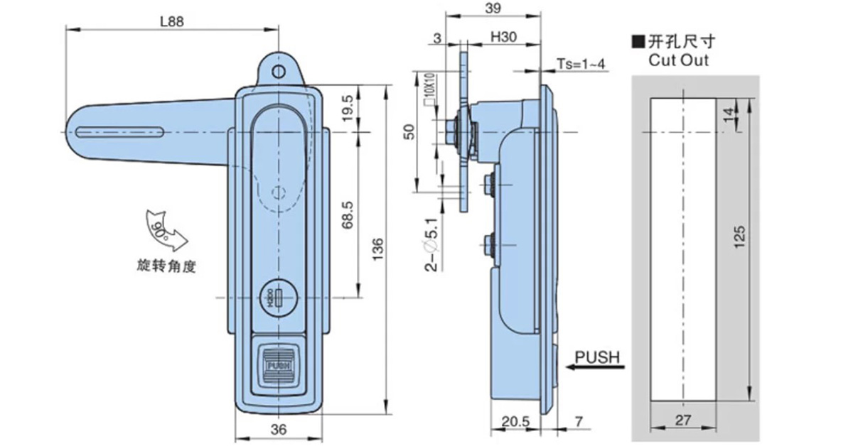 Đại lý khóa tủ điện và bản lề Hengzhu tại BRVT & Đồng Nai