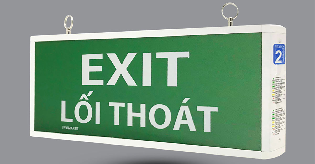 Đại lý đèn Exit thoát hiểm tại Phú Mỹ, Châu Đức BRVT