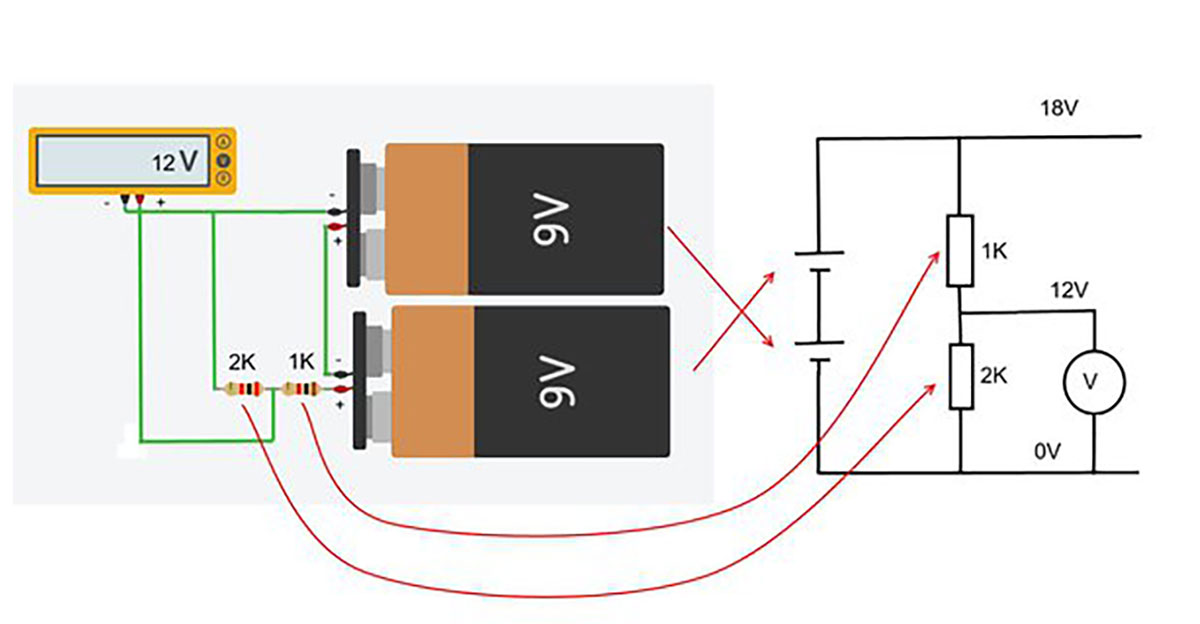 Điều gì xảy ra khi kết nối hai pin 9 volt lại với nhau?