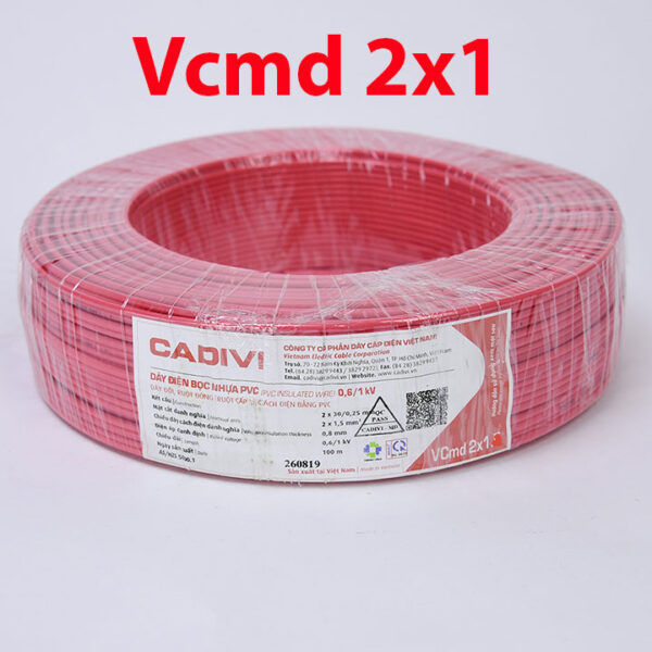 Dây điện đôi Cadivi VCmd 2x1 mm2