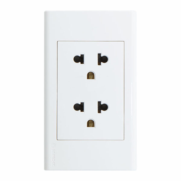 Ổ cắm đôi 2 chấu 16A Sino S18U2