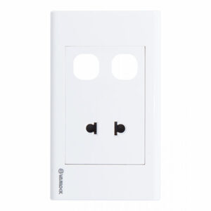 Ổ cắm đơn 2 chấu 16A với 2 lổ Sino S18UXX